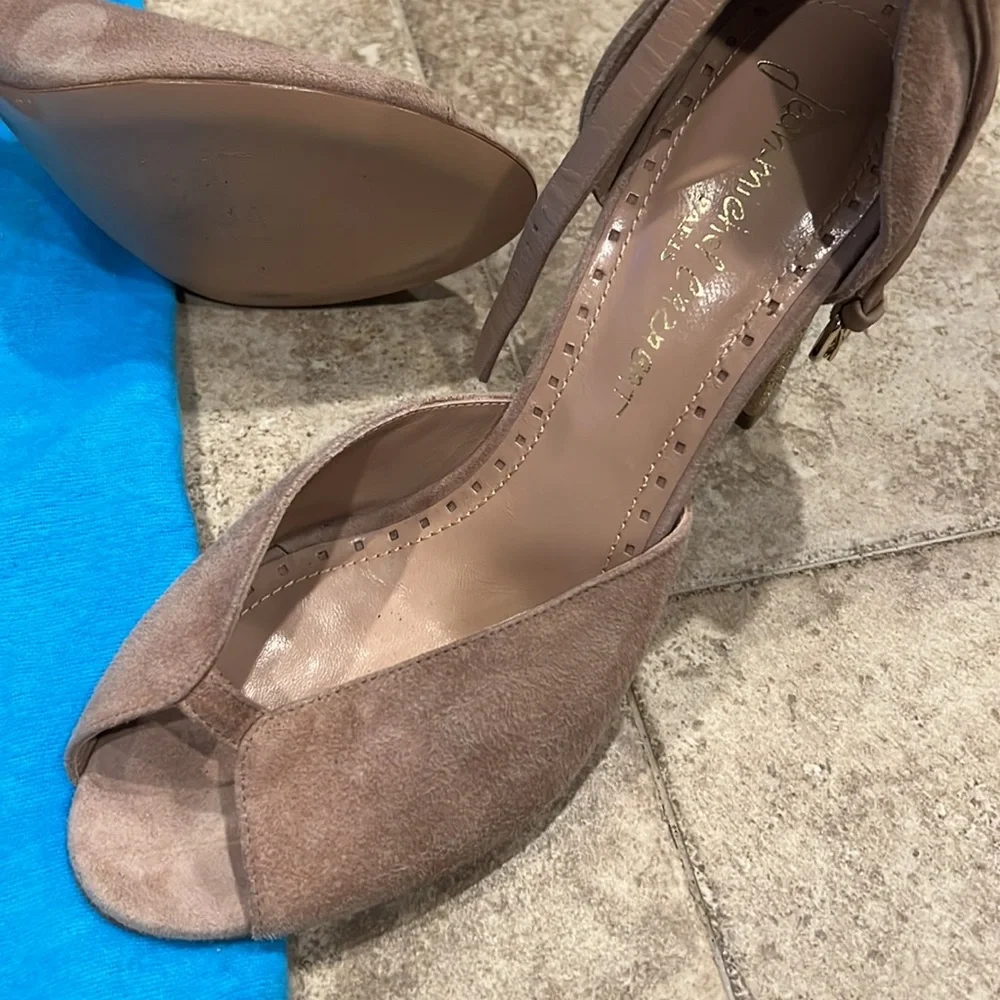 Jean-Michel Cazabat Suede Sparkle Heels